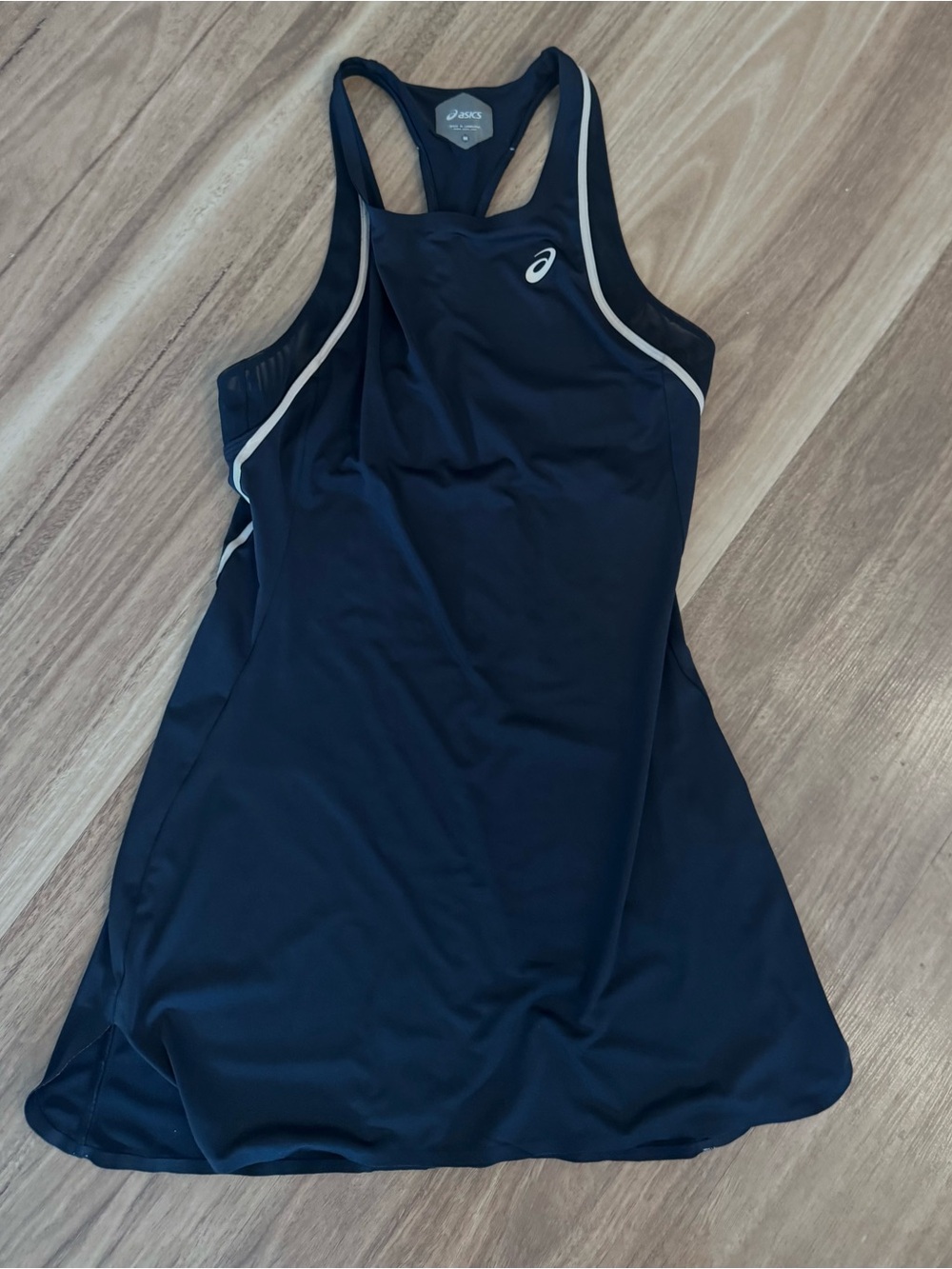 Asics Black Tennis Dress with White Piping size M